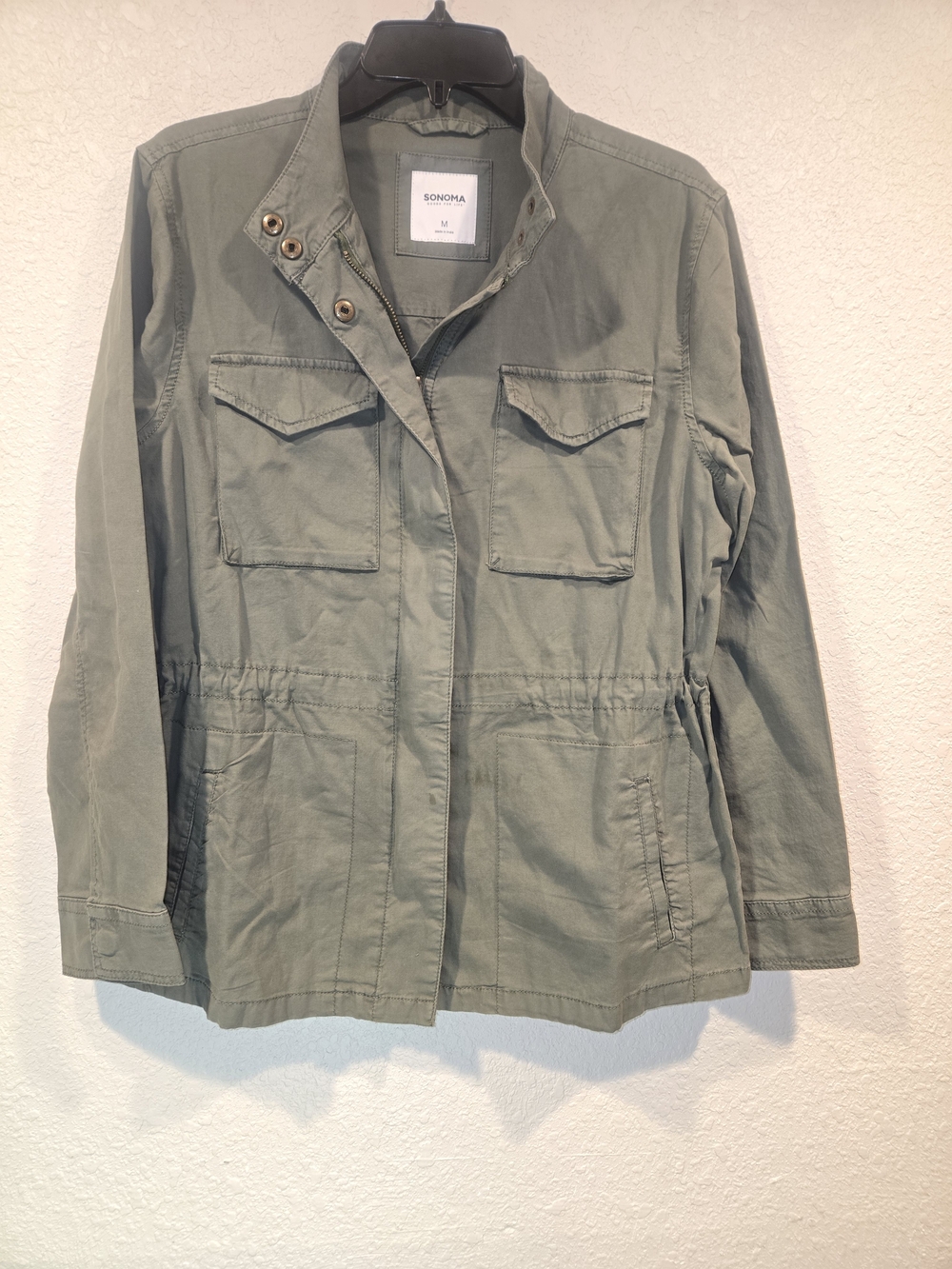 Khaki green Sonoma Goods For Life military Utility jacket size M